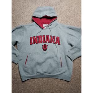 Men's Size Medium Footlocker Indiana University IU Gray Embroidered Hoodie